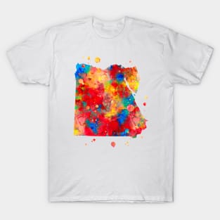 Egypt Map Watercolor Painting T-Shirt
